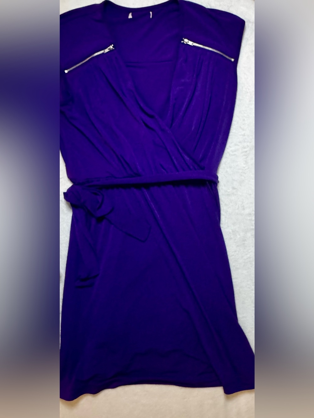 Purple Wrap-Style Women's Dress